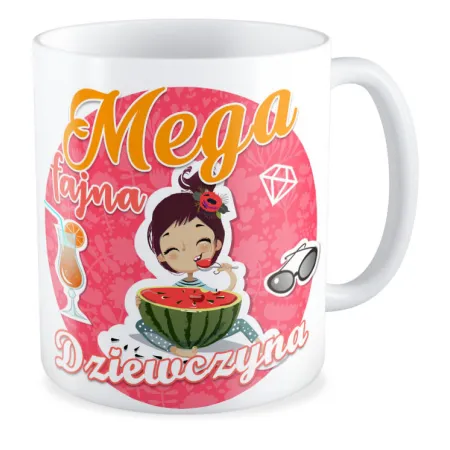 Kubek dla DZIEWCZYNY Mega fajna Dziewczyna